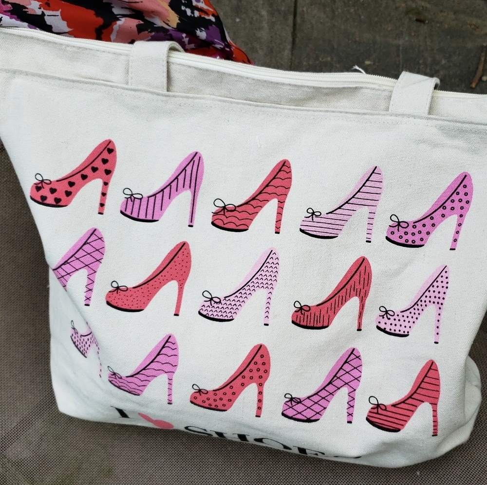 I Heart Shoes Canvas Tote